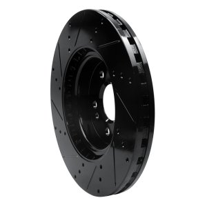 Mercedes-Benz ML350 Brake Rotor (1) - Front Right - R1 Concepts - Drilled & Slotted - Black - `12-`18